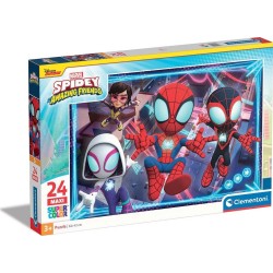Clementoni Spiderman Children's Puzzle Maxi Super Color Marvel Spidey and his Unlikely Friends 24 pcs 1200-28527 8005125285235
