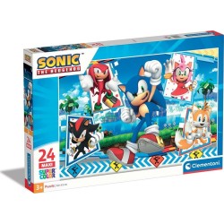 Clementoni παιδικό παζλ maxi super color sonic the hedgehog 24 τμχ 1200-28526 8005125285263