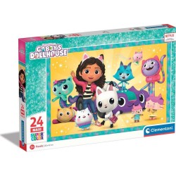 Clementoni Children's Puzzle Maxi Super Color Gabbys Dollhouse 24 pcs 1200-28521 8005125285211