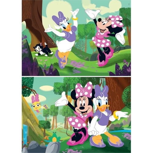 Clementoni Disney Minnie Mouse παιδικό παζλ super color disney minnie 2x60 τμχ 1200-24815 8005125248155