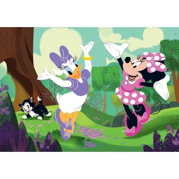 Clementoni Disney Minnie Mouse παιδικό παζλ super color disney minnie 2x60 τμχ 1200-24815 8005125248155
