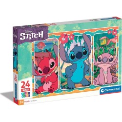 Clementoni Children's Puzzle Maxi Super Color Disney Stitch 24 pcs 1200-24029 8005125240296