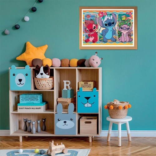 Clementoni Children's Puzzle Maxi Super Color Disney Stitch 24 pcs 1200 ...