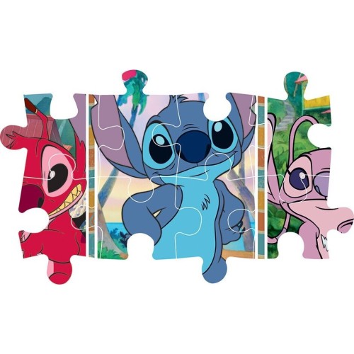 Clementoni Children's Puzzle Maxi Super Color Disney Stitch 24 pcs 1200 ...