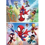 Clementoni Spiderman παιδικό παζλ super color marvel spidey και οι απίθανοι φίλοι του 2x60 τμχ 1200-21625 8005125216253
