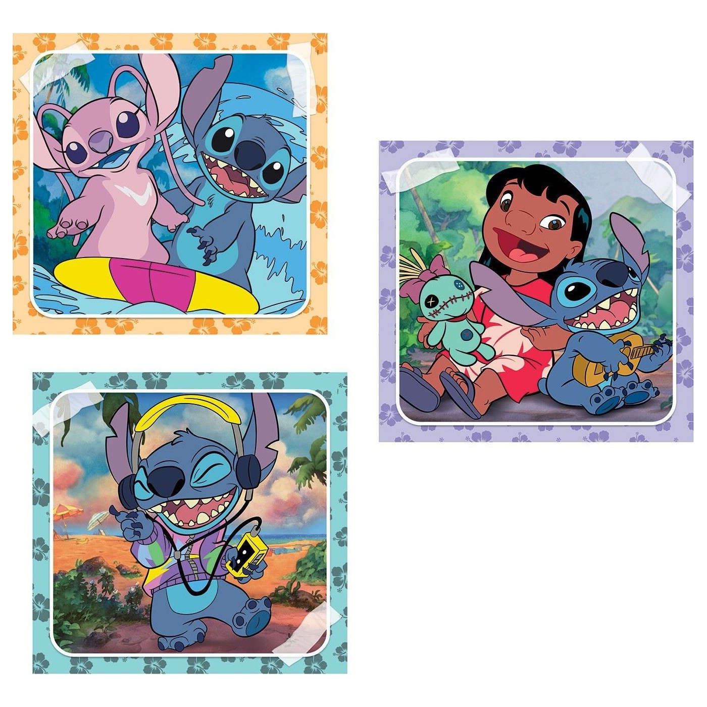 Clementoni Children's Puzzle Super Color Disney Stitch 3x48 pcs 1200 ...