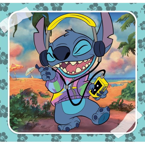 Clementoni παιδικό παζλ super color disney stitch 3x48 τμχ 1200-25321 8005125253210