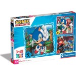 Clementoni Children's Puzzle Super Color Sonic the Hedgehog 3x48 pcs 1200-25320 8005125253203