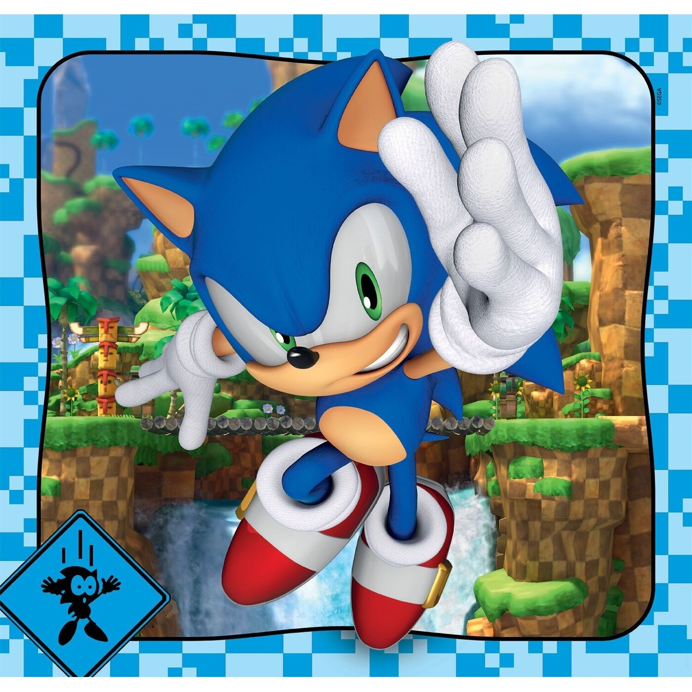 Clementoni Children's Puzzle Super Color Sonic the Hedgehog 3x48 pcs ...
