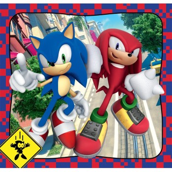 Clementoni παιδικό παζλ super color sonic the hedgehog 3x48 τμχ 1200-25320 8005125253203