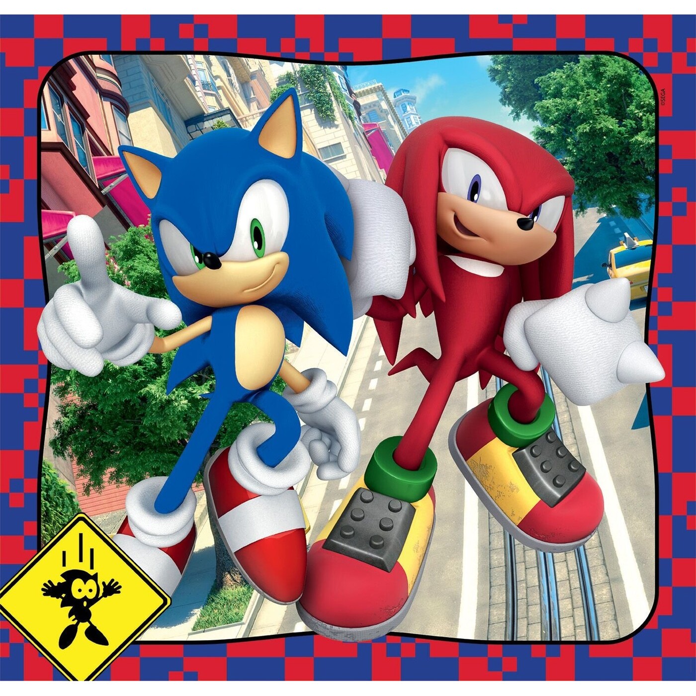 Clementoni παιδικό παζλ super color sonic the hedgehog 3x48 τμχ 1200 ...