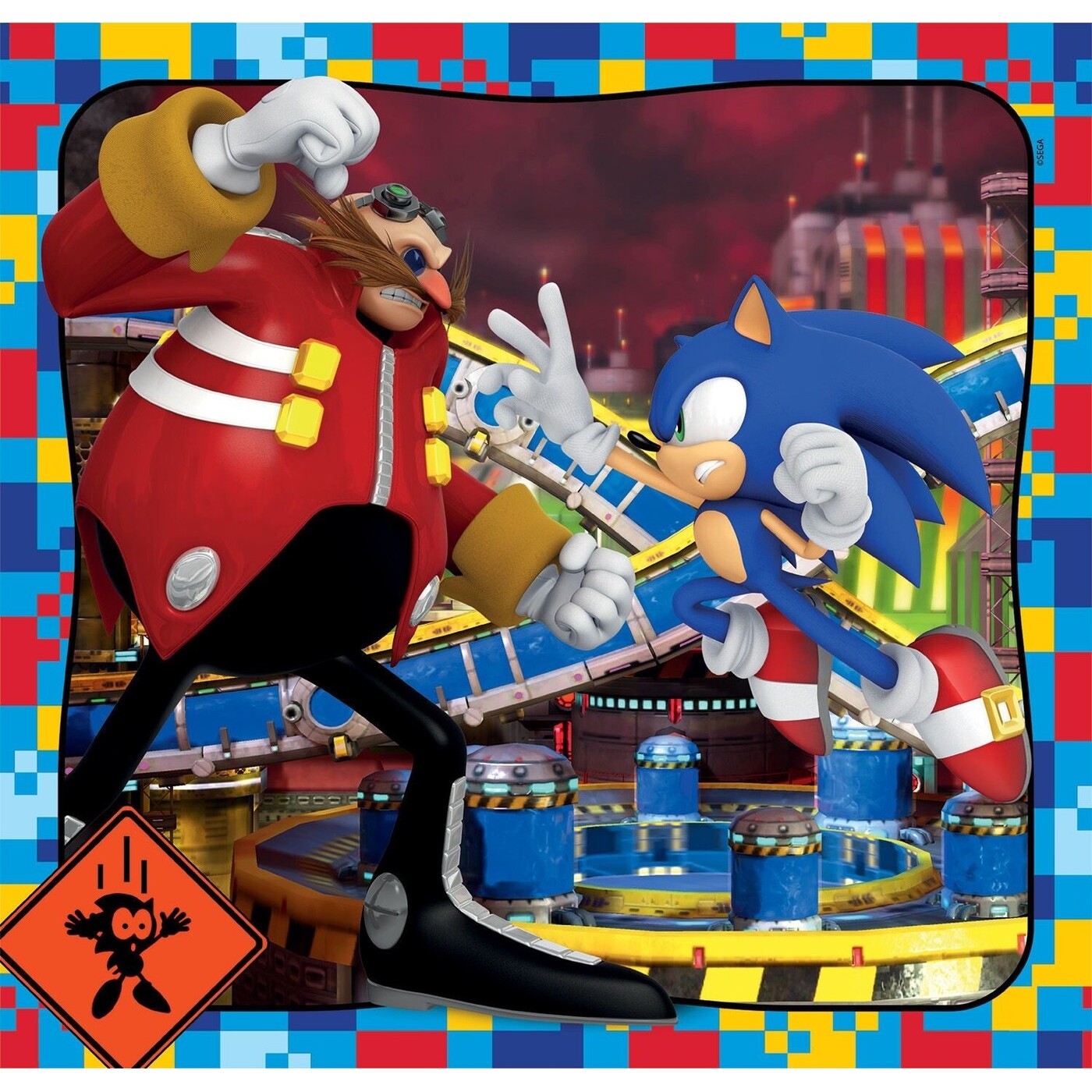 Clementoni παιδικό παζλ super color sonic the hedgehog 3x48 τμχ 1200 ...