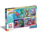 Clementoni Spiderman Children's Puzzle 4 in 1 Super Color Marvel Spidey and his Unlikely Friends 12-16-20-24 pcs 1200-21528 8005