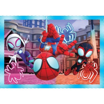 Clementoni Spiderman Children's Puzzle 4 in 1 Super Color Marvel Spidey and his Unlikely Friends 12-16-20-24 pcs 1200-21528 8005