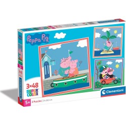 Clementoni Children's Puzzle Super Color Peppa pig 3x48 pcs 1200-25293 8005125252930
