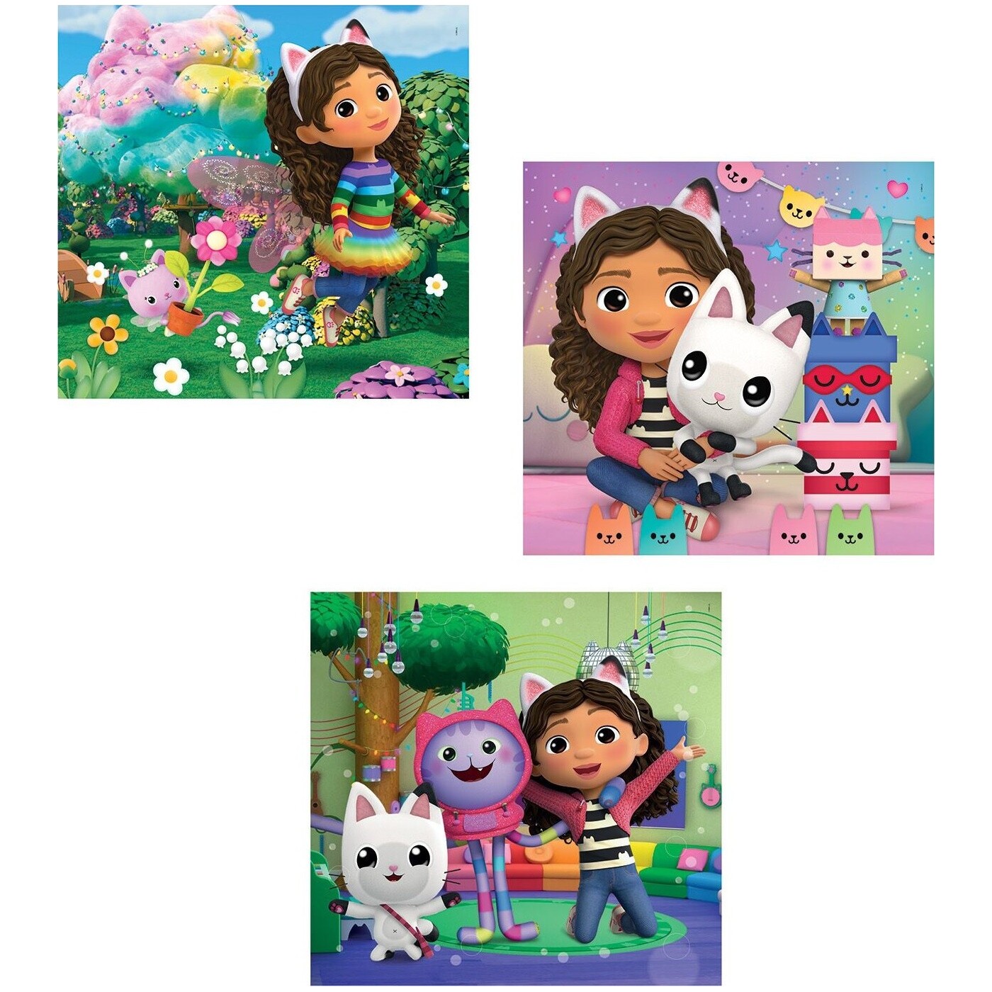 Clementoni Children's Puzzle Super Color Gabbys Dollhouse 3x48 pcs 1200 ...