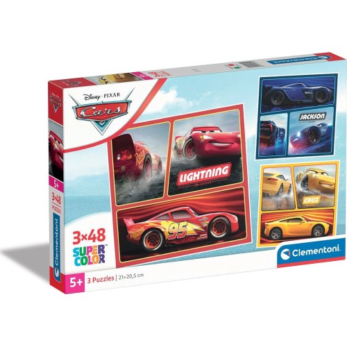 Clementoni Children's Puzzle Super Color Disney Cars 3x48 pcs 1200 ...