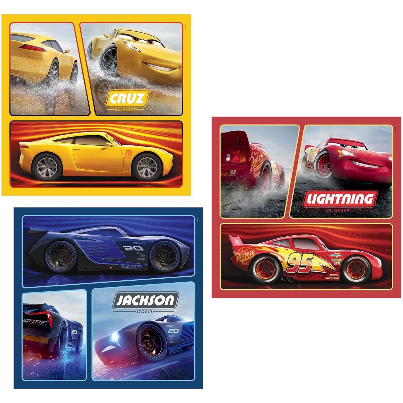 Clementoni Children's Puzzle Super Color Disney Cars 3x48 pcs 1200 ...