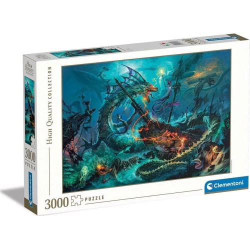 Clementoni Puzzle High Quality Collection Battle Under the sea 3000 pcs 1220-33023 8005125330232
