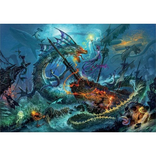 Clementoni Puzzle High Quality Collection Battle Under the sea 3000 pcs 1220-33023 8005125330232