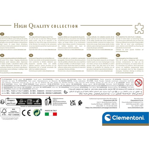 Clementoni 35539 jigsaw collection-cat and bunny 500 pieces-poster included, puzzle fo 1220-35539 8005125355396