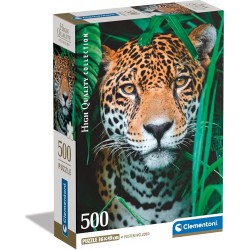 Clementoni 35541 jigsaw collection-jaguar in the jungle 500 pieces-poster included, pu 1220-35541 8005125355419