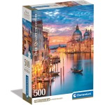 Clementoni 35542 jigsaw collection-lighting venice 500 pieces-poster included, puzzle  1220-35542 8005125355426
