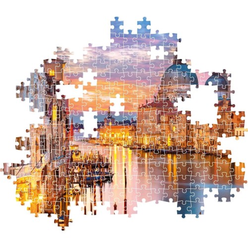 Clementoni 35542 jigsaw collection-lighting venice 500 pieces-poster included, puzzle  1220-35542 8005125355426