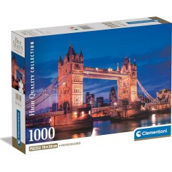 Clementoni 39772 collection-tower bridge at night compact-1000 pieces-adult jigsaw puz 1220-39772 8005125397723