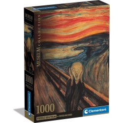 Clementoni 39791 museum collection-the scream-1000 pieces-adult jigsaw puzzles, art, f 1260-39791 8005125397914