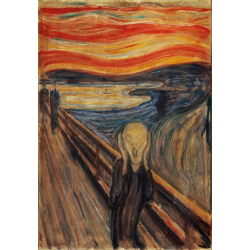 Clementoni 39791 museum collection-the scream-1000 pieces-adult jigsaw puzzles, art, f 1260-39791 8005125397914