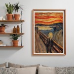 Clementoni 39791 museum collection-the scream-1000 pieces-adult jigsaw puzzles, art, f 1260-39791 8005125397914
