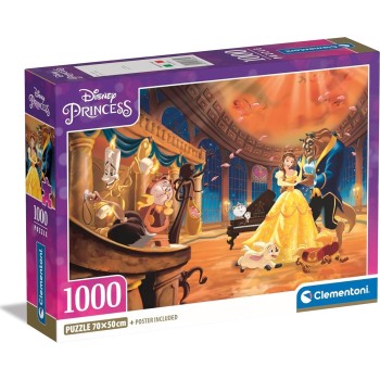 Clementoni Παζλ 1000 H.Q. Πριγκίπισσες - Compact Box 1260-39854 8005125398546