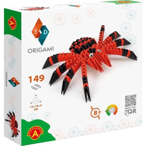 Alexander Toys origami 3d 501824-3d origami spider - beautiful 3d  sculpture with patented 2348 5906018023480