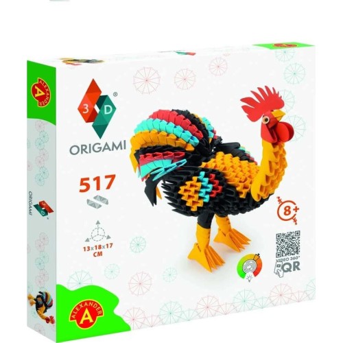 Alexander Toys ORIGAMI 3D Rooster (Πετεινός) 517 Pcs 2574 5906018025743