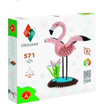 Alexander Toys origami 3d 501842-3d origami flamingo - beautiful 3d  sculpture with patent 2572 5906018025729