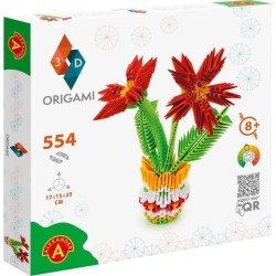 Alexander Toys origami 3d 501829-3d origami pot flower - beautiful 3d  sculpture with pate 2553 5906018025538