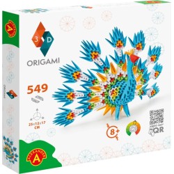 Alexander Toys origami 3d 501831 - 3d origami peacock - beautiful 3d  sculpture with paten 2555 5906018025552