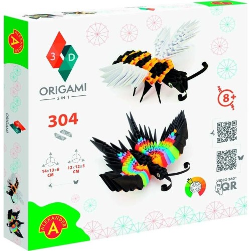 Alexander Toys ORIGAMI 3D Bee And Buterfly (Μέλισσα Και Πεταλούδα) 304 Pcs 2566 5906018025668