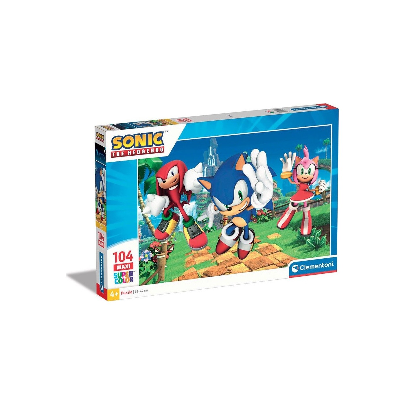 Clementoni παιδικό παζλ maxi super color sonic the hedgehog 104 τμχ ...