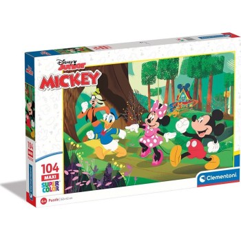 Clementoni Disney Mickey Mouse Children's Puzzle Maxi Supercolor Disney Mickey and Friends 104 pcs 1210-23772 8005125237722