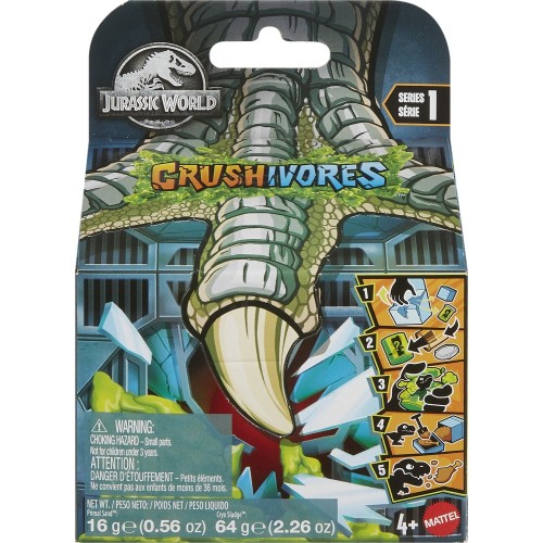 Mattel Jurassic World  Crushivores Dilophosaurus Σειρά 1 Με Δεινόσαυρο Έκπληξη  HVB29 / HVB32 194735201617