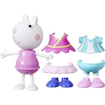 Hasbro Peppa Pig Suzy Sheep-up Figure With 6 Easy-on Fashion Accessories, 6-inch Doll, Preschool Toys for Girls and Boys 3 and U
