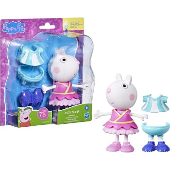 Hasbro Peppa Pig Suzy Sheep-up Figure With 6 Easy-on Fashion Accessories, 6-inch Doll, Preschool Toys for Girls and Boys 3 and U
