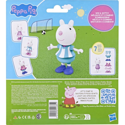 Hasbro Peppa Pig Suzy Sheep-up Figure With 6 Easy-on Fashion Accessories, 6-inch Doll, Preschool Toys for Girls and Boys 3 and U