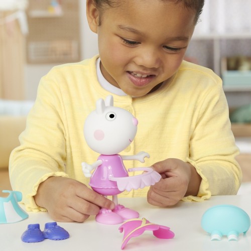 Hasbro Peppa Pig Suzy Sheep-up Figure With 6 Easy-on Fashion Accessories, 6-inch Doll, Preschool Toys for Girls and Boys 3 and U