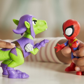 Hasbro Spiderman Marvel Spidey And His Amazing Friends Dino-Webs, Spidey And Goblin Raptor Action Figures Set F9478 / G0120 5010