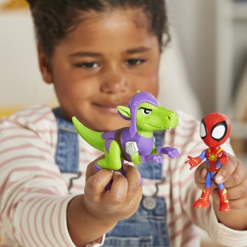 Hasbro Spiderman Marvel Spidey And His Amazing Friends Dino-Webs, Spidey And Goblin Raptor Action Figures Set F9478 / G0120 5010