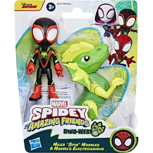Hasbro Spiderman Marvel Spidey And His Amazing Friends Dino-Webs, Miles Spin Morales And S Electrosaurus F9478 / G0121 501099622