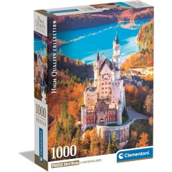 Clementoni Puzzle 1000 Pieces  And Poster Neuschwanstein  1220-39909 8005125399093
